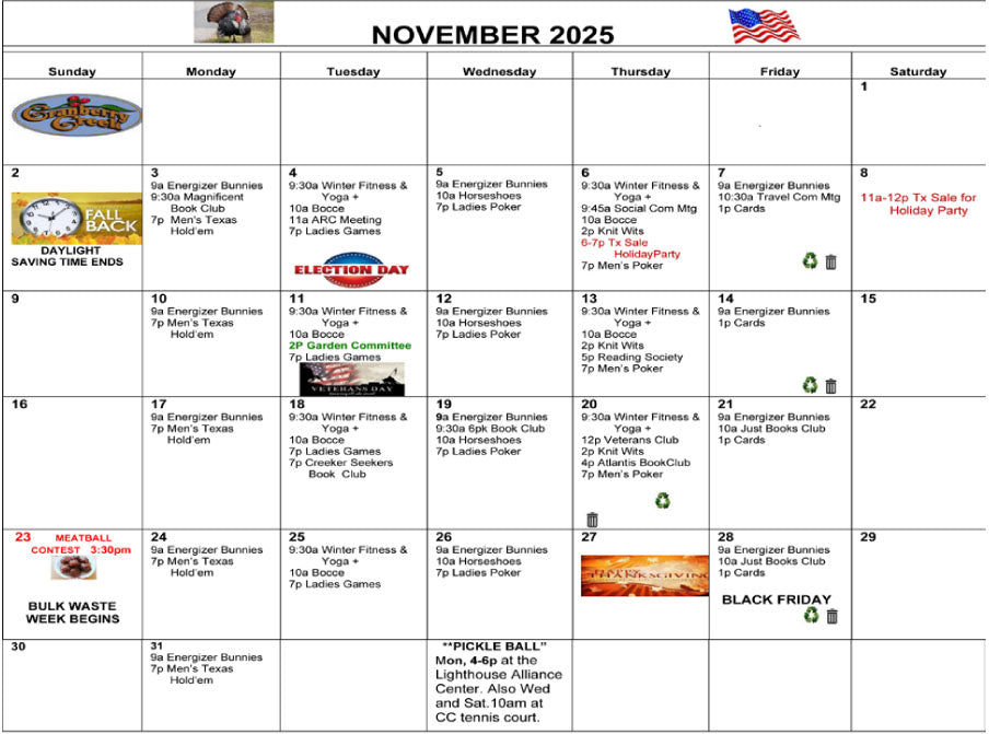 Calendar: November 2025