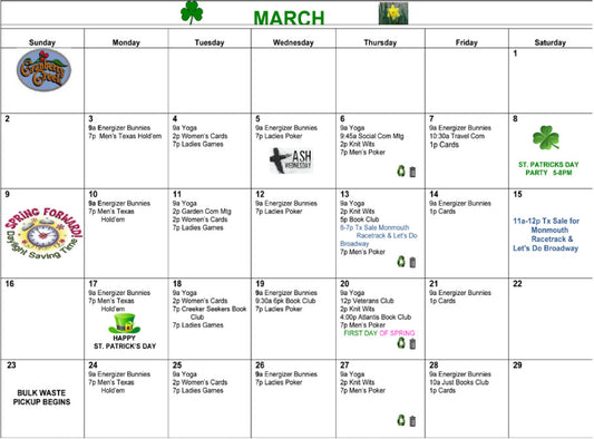 Calendar: Mar. 2025